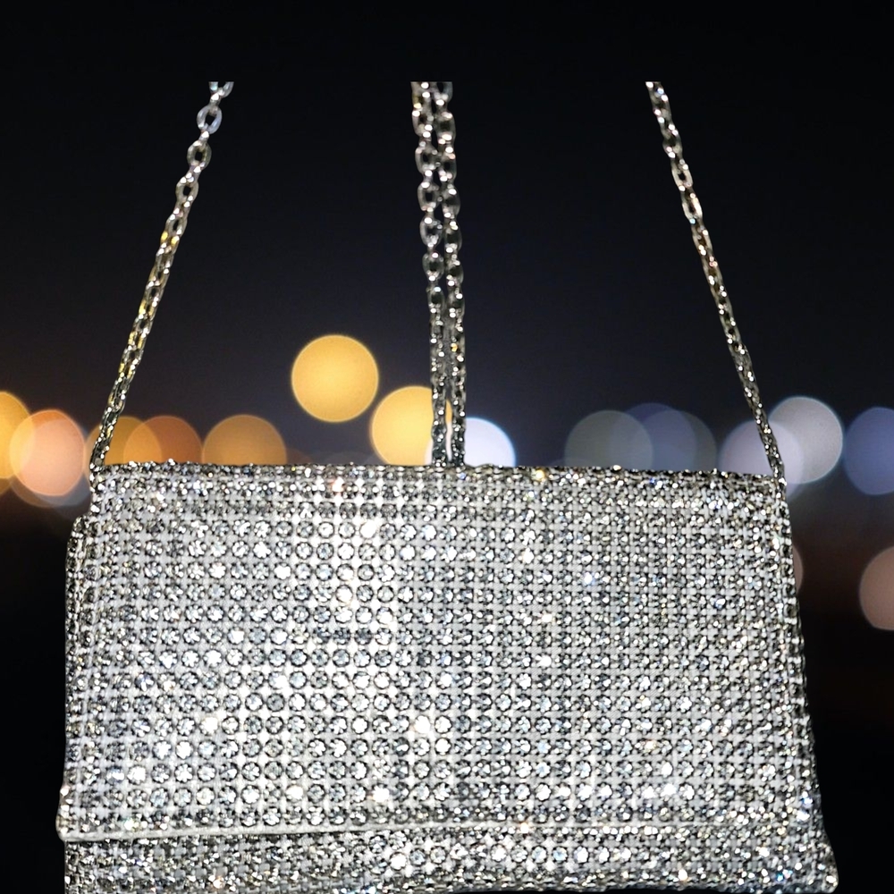INC Prudence Small Diamond Mesh Crossbody